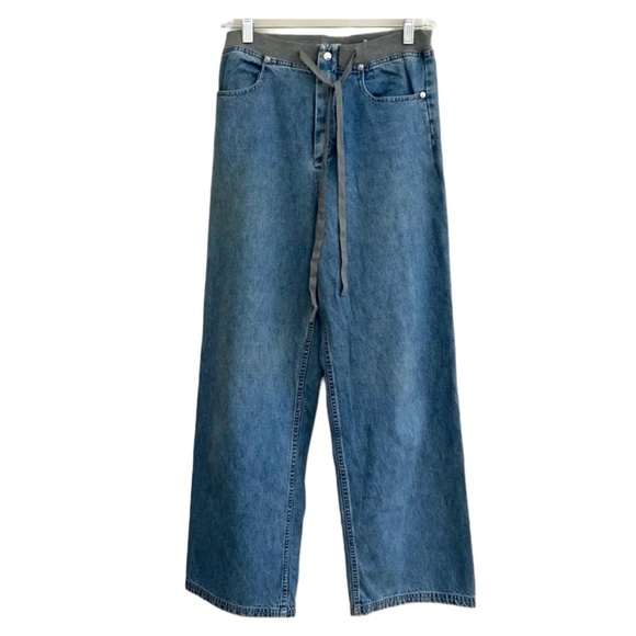 Zonz High Rise Drawstring Comfy Jeans Small - Picture 1 of 6